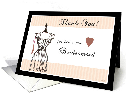 Thank You for being my Bridesmaid - Mannequin card (838201)