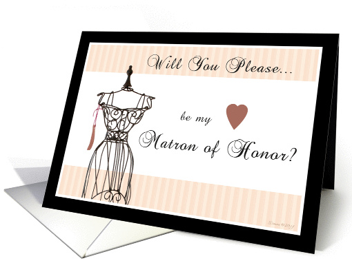 Will you be my Matron of Honor - Mannequin card (838205)