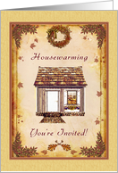 Housewarming Party Invitation - Autumn Leaves card