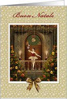 Buon Natale Italian Christmas Nutcracker Ballerina Christmas Trees card