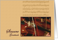 Violin Sincere Gratitude - Thank You Teacher card