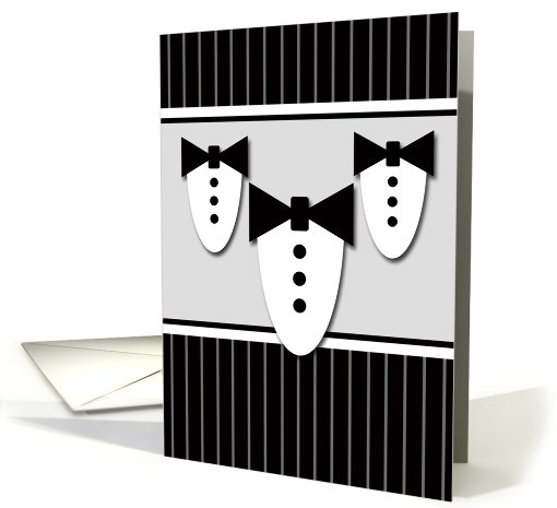 Will you be my Groomsman? Side by side tuxedos card (627950)