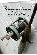 Congratulations On Retiring-Old fishing rod card
