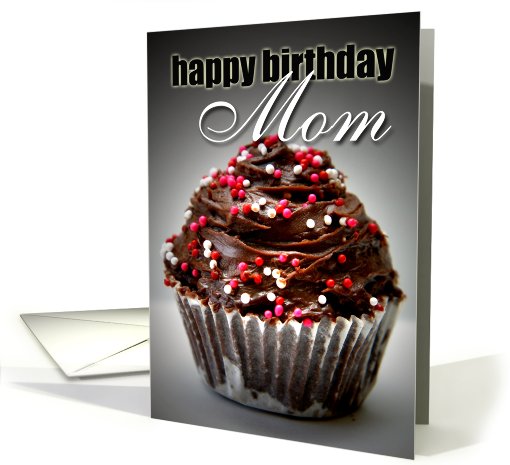 Happy Birthday Mom-Chocolate Cupcake card (644634)