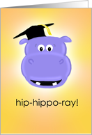 Hip-Hippo-Ray! Preschool Graduation card
