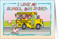 I Love My School bus Driver Card