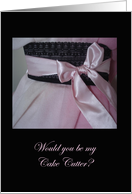 Will you be my Cake Cutter Pink Sash card