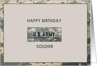 HAPPY BIRTHDAY ARMY SOLDIER card