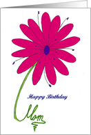 Happy Birthday Mom, Bright Flower card