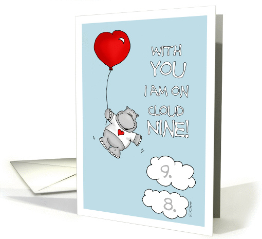 With you I am on cloud nine - Valentine' Day card (1014873)
