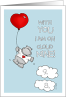 With you I am on cloud nine - Valentine’ Day card