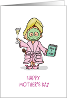 Happy Mother’s Day - Cute Lady in Spa card