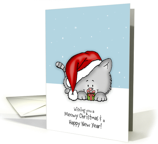 Wishing you a meowy Christmas - Holiday Card for Cat Lovers card