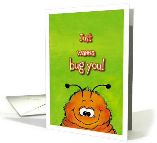 Smiling Bug, Hi, Hello card (640305)
