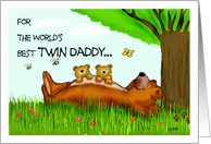 The Worlds Best Twin Dad! card