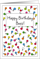 Happy Birthday Boss! Confetti & Scissors card