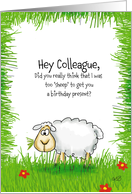 Hey Colleague,..to sheep for a birthday present? card