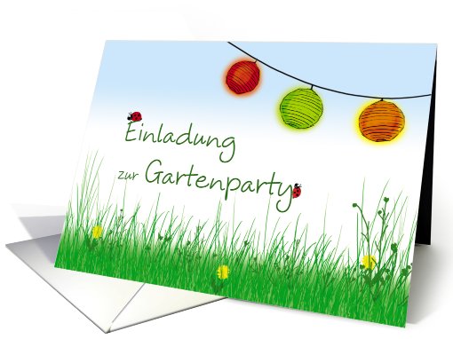 Einladung zur Gartenparty, German, Deutsch card (816111)