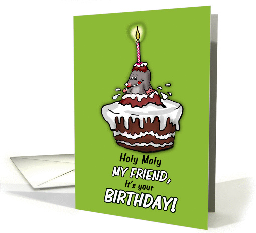 Holy Moly Friend, Mole Birthday, card (841246)