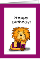Happy Birthday Lila! card