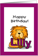 Happy Birthday Lilly! card