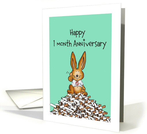 Non smoking, thumbs up, Anniversary Kicking the habit! card (846355)