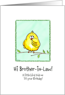 Brother in Law - A little Bird told me - Birthday card