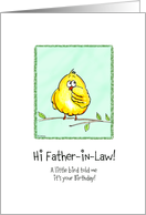 Father in Law - A little Bird told me - Birthday card