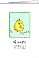 Pen-Pal - A little Bird told me - Birthday card