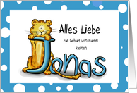 Jonas-Geburt-Baby-Glckwunsch zur Geburt card