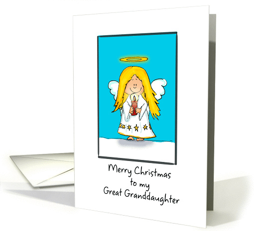 Merry Christmas to my Great Granddaughter Angel Blank card (861585)