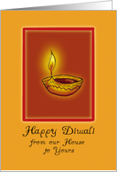 Happy Diwali From Our House To Yours card