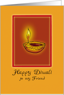 Happy Diwali to my friend card