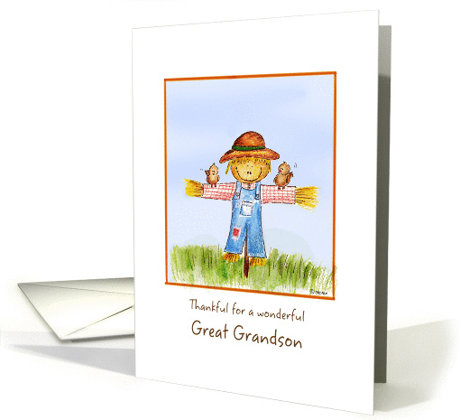 Thankful for a wonderful Great Grandson - Thanksgiving card (865158)