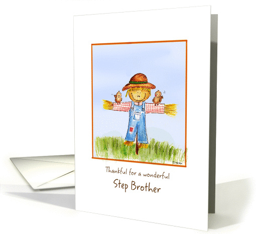 Thankful for a wonderful Step Brother - Thanksgiving card (865185)