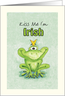 Kiss me I’m Irish - St. Patrick’s Card with Frog card