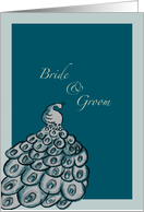 Wedding Invitation-Peacock-Dark Teal card