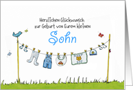 Herzlichen Glckwunsch zur Geburt von Eurem Sohn - German - Deutsch card