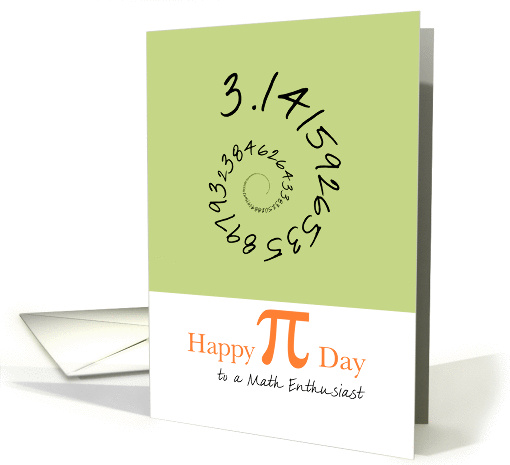 Happy Pi Day to a Math Enthusiast 3.14 card (910541)