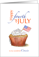 Cousin - Happy fourth of July - Independence Day card