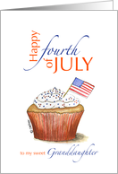 Granddaughter - Happy fourth of July - Independence Day card