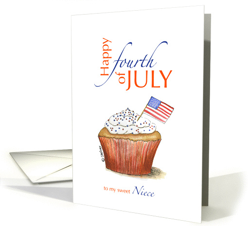 Niece - Happy fourth of July - Independence Day card (910788)