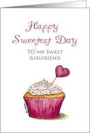 Sweetest Day - Girlfriend - Cupcake with Heart card