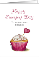 Sweetest Day - Friend - Cupcake with Heart card