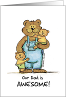 Awesome Twin Dad - Happy Father’s Day card