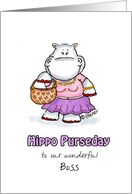 Humorous Happy Birthday for a Boss who likes Purses - from group card
