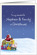 To my wonderful Nephew and Family at Christmas card