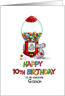 Happy Birthday 10th Birthday Godson - Tenth Birthday, 10 card
