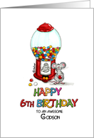 Happy Birthday 6th Birthday Godson - Sixth Birthday, 6 card