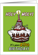 Holy Moly - It’s your 49th Birthday - Humorous Cartoon - forty-ninth card